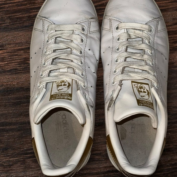 ADIDAS Stan Smith White and Gold - Picture 6 of 11